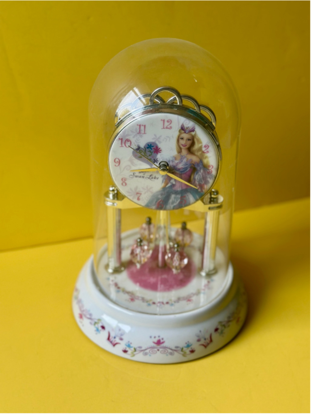 2003 Barbie of Swan Lake Genuine Porcelain Anniversary Clock by Mattel